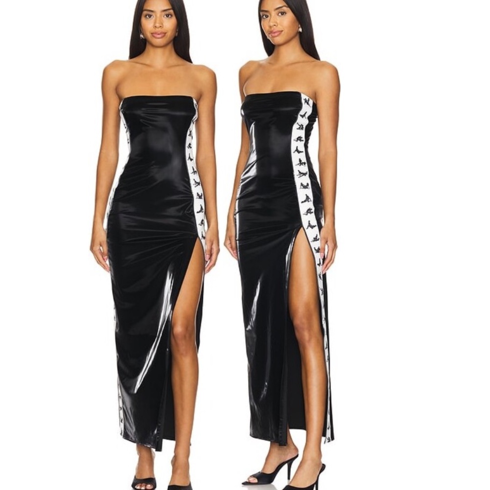 POSTER GIRL Becks Bandeau Dress black and white